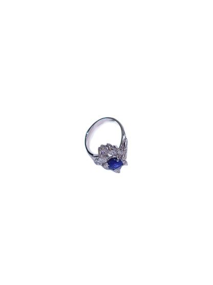 Blue Sapphire Diamond Ring