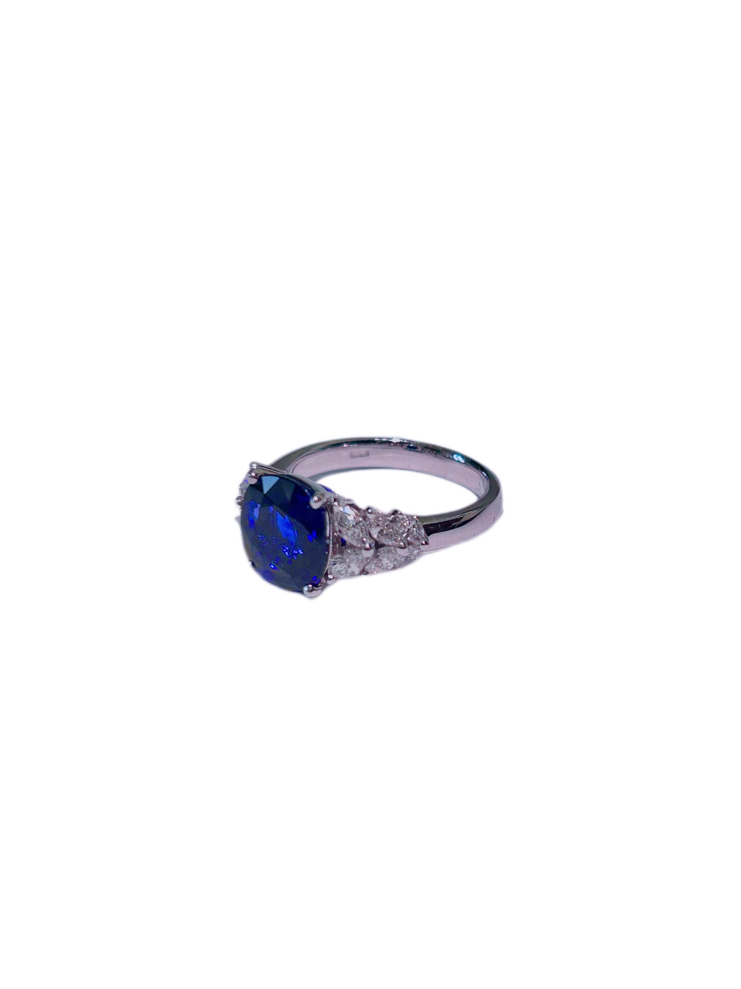 Blauer Traum-Saphir-Diamant-Ring 