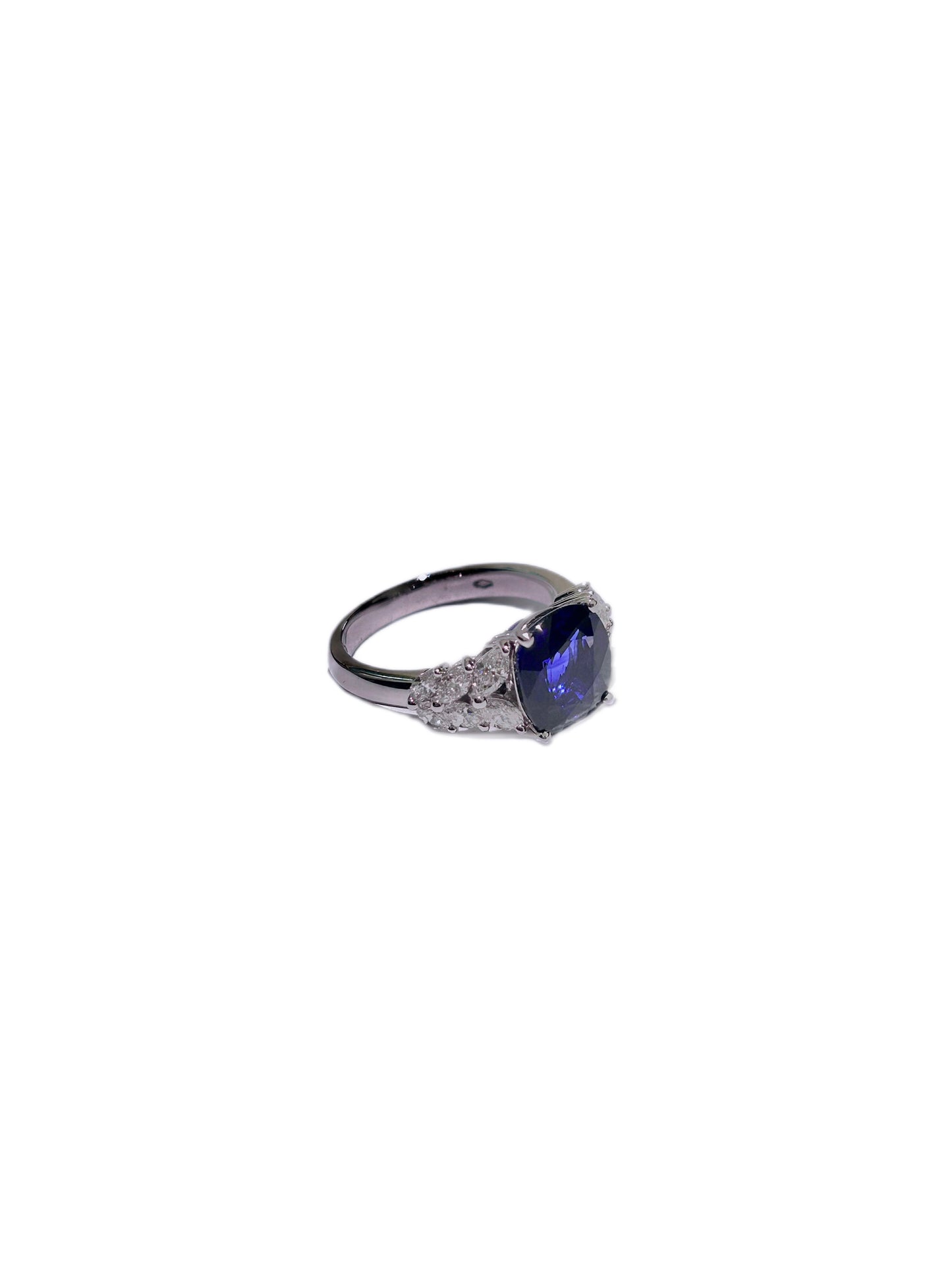 Blauer Traum-Saphir-Diamant-Ring 