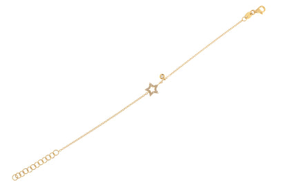 diamond-cut-gold-star-bracelet