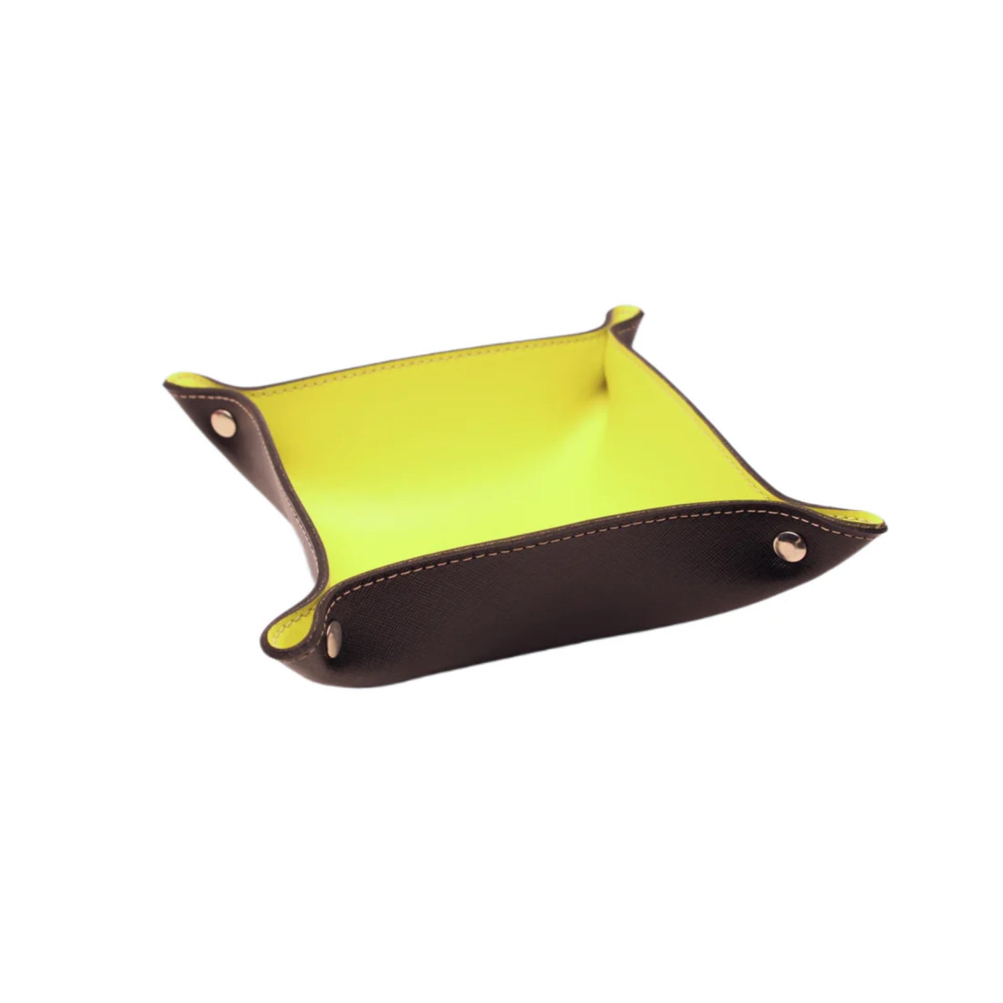 Black and Yellow Leather Tray