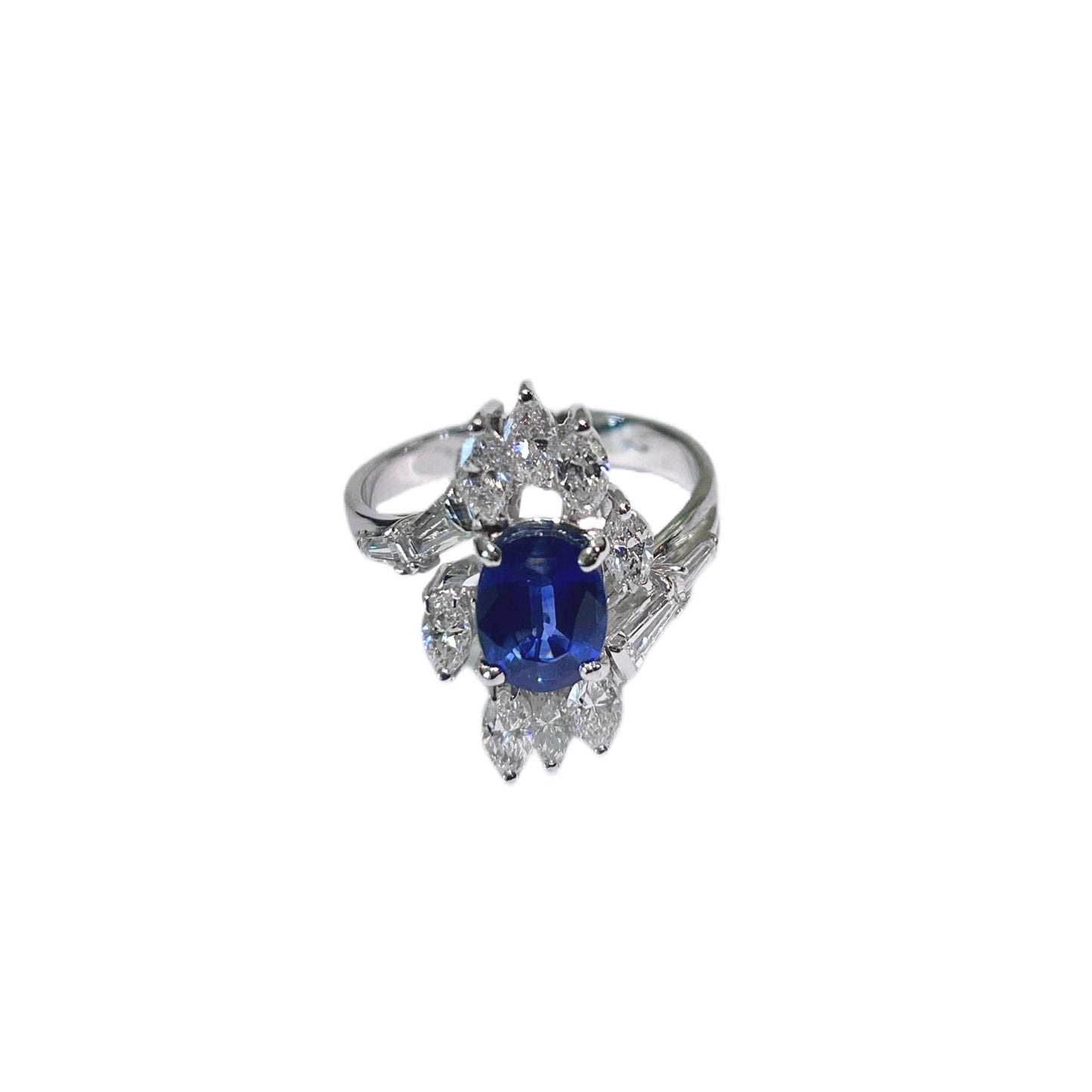 Blue Sapphire Diamond Ring