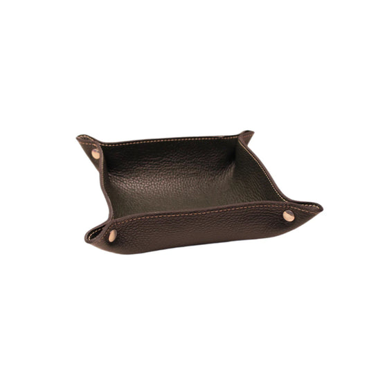 Dark Green Leather Tray