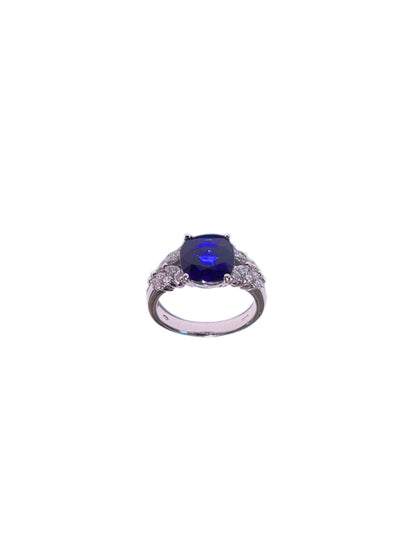 Blauer Traum-Saphir-Diamant-Ring 