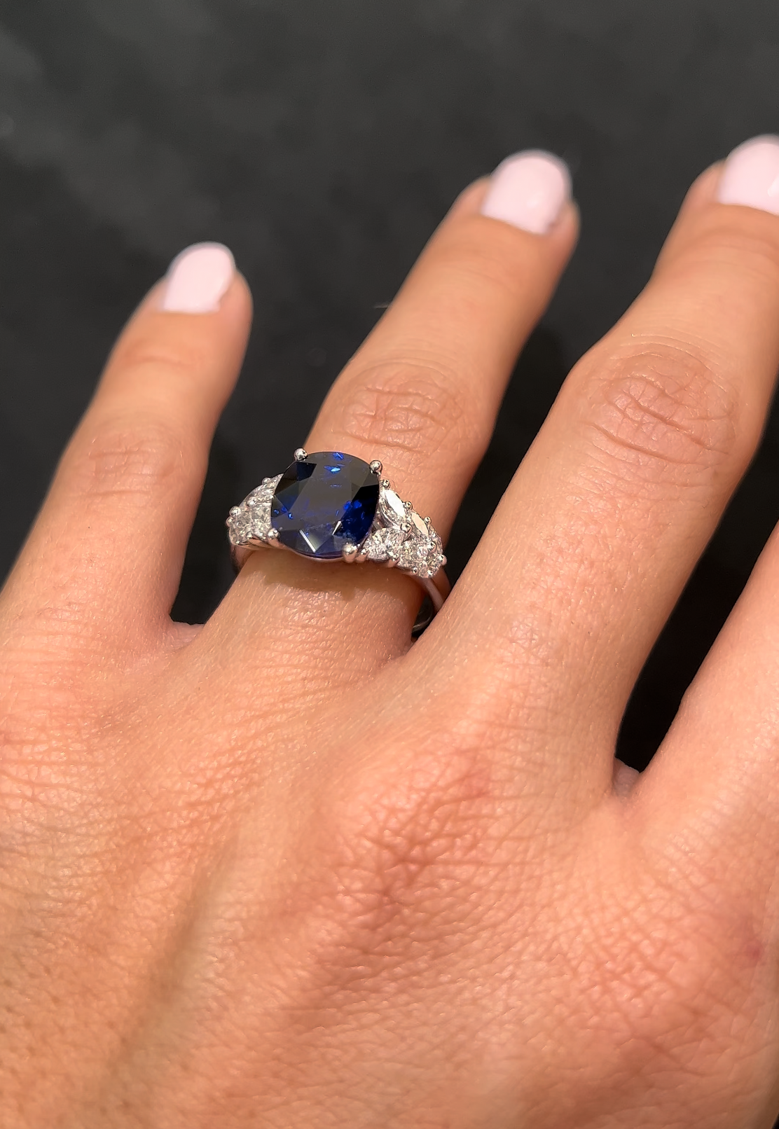 Blauer Traum-Saphir-Diamant-Ring 